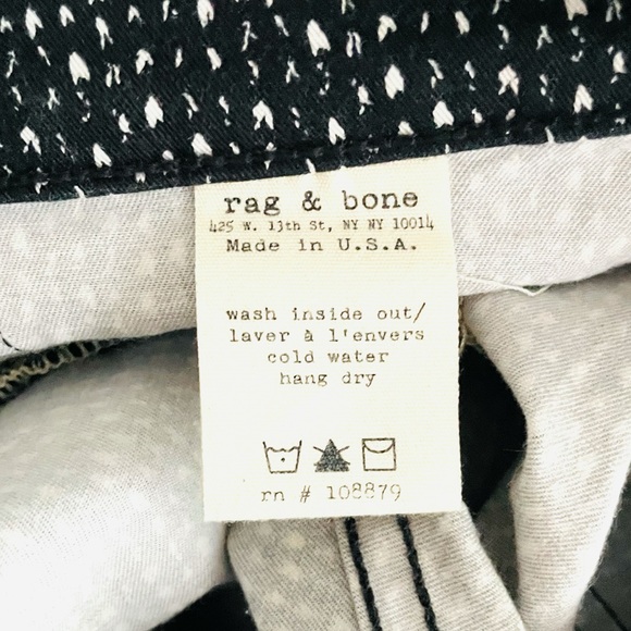 RAG & BONE Black & White Legging Jeans 26 - Picture 5 of 6